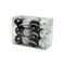 Line Ornament Ball, White Silver &#x26; Black - Pack of 24